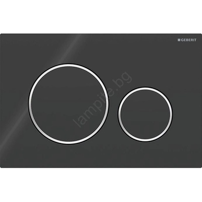 Geberit 115.882. KM. 1 - Бутон за промиване Sigma20 24, 6x16, 4 см черен (GB0034)