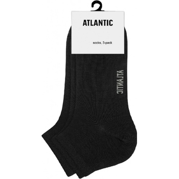 Atlantic pánské kotníkové ponožky 3 pack černé