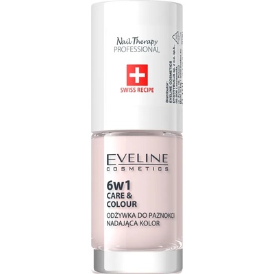 Eveline Cosmetics Nail Therapy Care & Colour балсам за нокти 6 в 1 цвят French 5ml