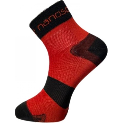 NanoSox AG-TIVE CYKLON ponožky čierna+ RE Červená