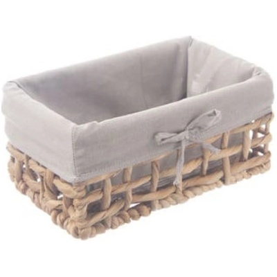 ORION Košík vodní hyacint+textil 27x17x13 cm šedá