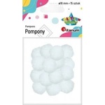 TITANUM Polyester pompons 18mm white 15pcs