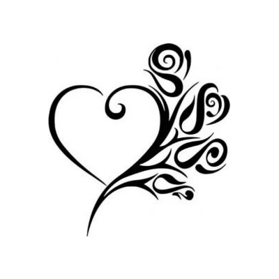 Srdce plastová šablona 024 B 14,5x14,5cm – Zboží Dáma