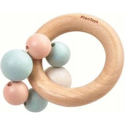Plan Toys Dřevěné pastelové chrastítko