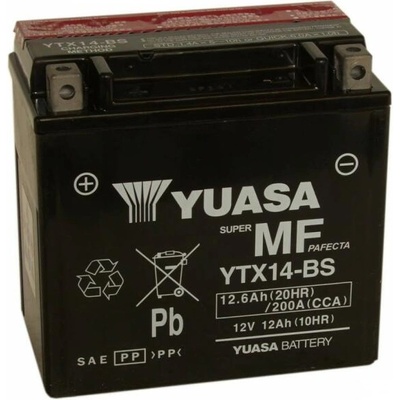 Мото акумулатор Yuasa YTX14-BS 12.6Ah L+ (YTX14-BS YUASA)
