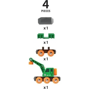 BRIO Магнитно влакче  с кран (33698)