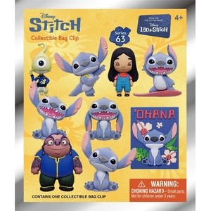  Monogram Disney Lilo & Stitch Movie 3d Foam Bag Clips