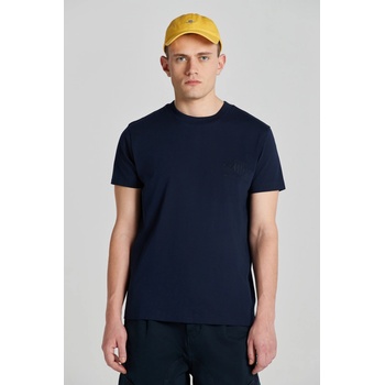 Gant tričko Reg Med Tonal Shield SS TShirt modré