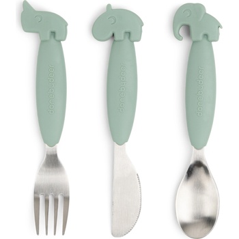 Done by deer Детски прибори за хранене Easy Grip зелени 3 части (1126863)