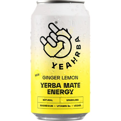 Yeahrba Mate Ginger Lemon perlivá 330 ml