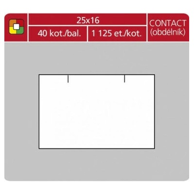 Motex Etikety 16x23 pre1623 cenovka biela obdĺžnikové