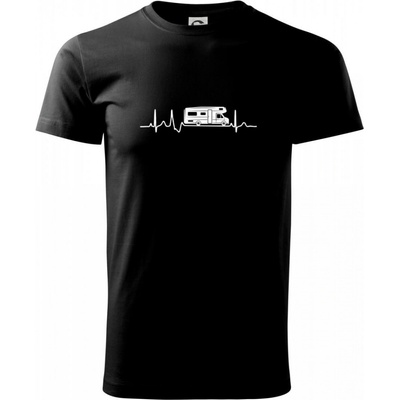 EKG obytňák pánske tričko čierne