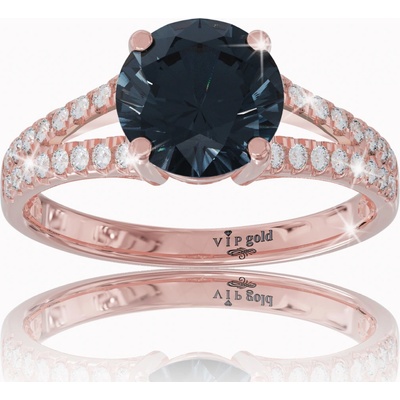 VIPgold Zlatý prsteň s london blue topasom R35352c