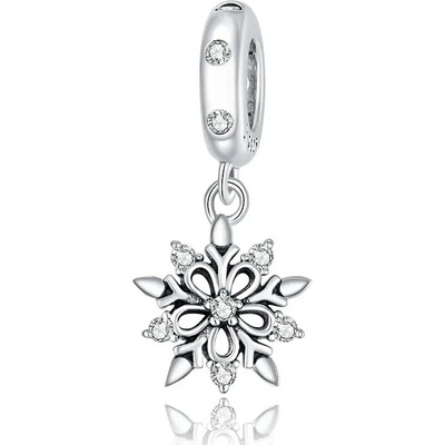 P&J Jewellery Stříbrný visací přívěsek Sněhová vločka SB132