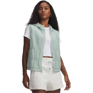 Under Armour Womens Rival Woven Ruched Vest - Blue/White
