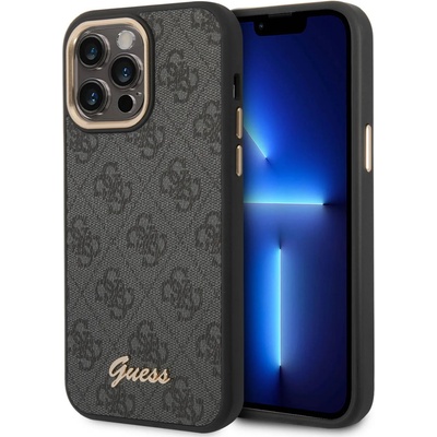 GUESS Гръб Guess PC/TPU 4G Metal Camera Outline Case за iPhone 14 Pro - Черен