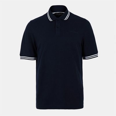 Ted Baker Блуза с яка Ted Baker Men's Tailored Fit Short Sleeve Polo Shirt - Navy