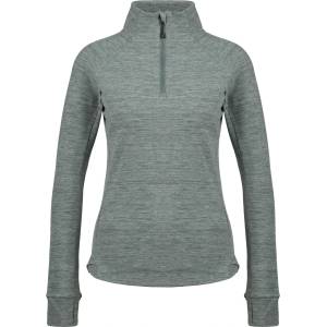 Heber Peak Дамски поларен пуловер Heber peak Women's TimberHe. Fleece Half Zip Fleece jumper - Eucalyptus Green Melange - размер 3XL (105-5324-0217)