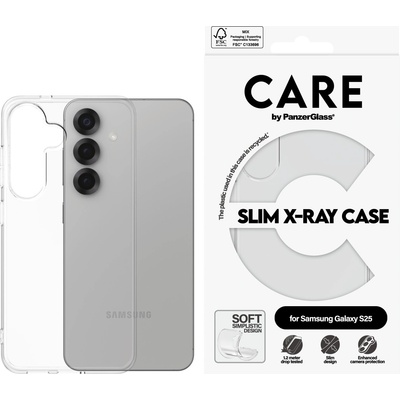 Panzer Гръб Care by PanzerGlass за Samsung Galaxy S25, Fashionable, X-Ray, Soft Basic, Прозрачен