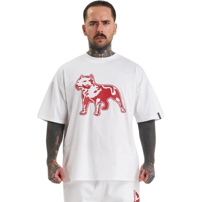 Amstaff tričko Logo 2.0 white/red