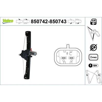 Mechanizmus zdvíhania okna VALEO 850742