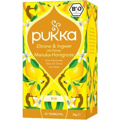 PUKKA Herbs Ajurvédsky Bio upokojujúci čaj Lemon Ginger Manuka Honey 20 ks