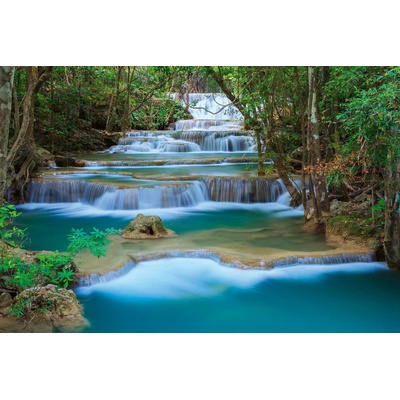 DIMEX ART Флизелинов фототапет каскаден водопад в гората 375 x 250 см