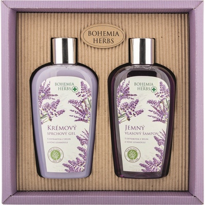 Bohemia Herbs Lavender sprchový gél 250 ml + vlasový šamon 250 ml darčeková sada