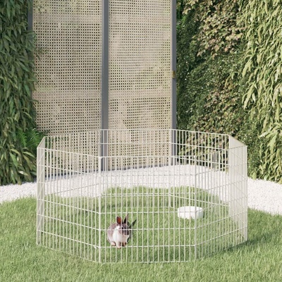 vidaXL Ohrádka pro zvířata 8 panelů 54 x 60 cm pozinkované železo 9799.171574