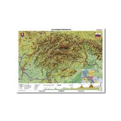 Mapa Slovensko-geografická B1 formát