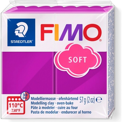 FIMO Полимерна глина Staedtler Fimo Soft, 57 g, пурпур61 (21895-А-ПУРПУРЕН)