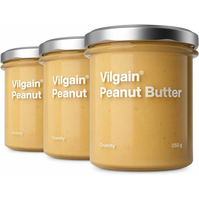 Vilgain Arašidové maslo BIO chrumkavé arašidy 3 x 350 g