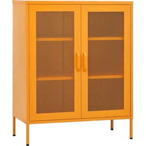  Шкаф за съхранение, горчица, 80х35х101, 5 см, стомана