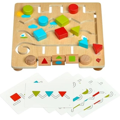 LUCY&LEO Люси & Лео 209 Геометрични форми с шаблони - дървен лабиринт