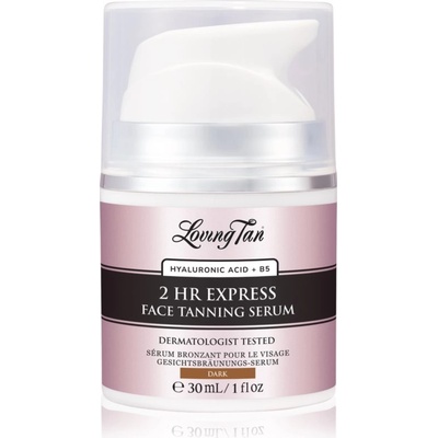 Loving Tan 2 HR Express серум за лице за изкуствен тен цвят Dark 30ml