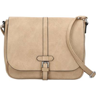 Trendy dámská koženková crossbody kabelka Relinda béžová