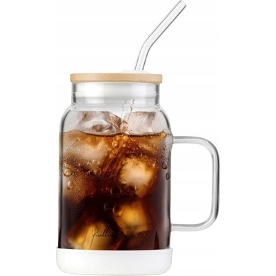 DESIGN Fuori VIALLI ZAVAŘOVACÍ SKLENICE S BRČKEM BÍLÁ 29835 600 ml