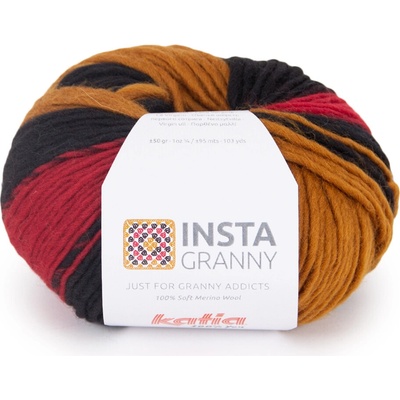 Katia Instagranny Farba: Ochre-Black-Red