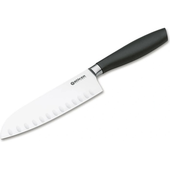 BOKER Solingen Кухненски нож Boker Solingen Core Professional Santoku with Hollow Edge, 29.5 см, неръждаема стомана, черен (130835)