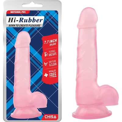 Пенис дилдо, по-добър от истински, 19, 5см. - Hi-Rubber Pink (CHISA00208)
