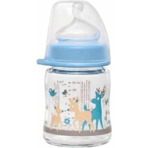 Nip Бебешко стъклено шише NIP - Flow S, 0 м+, 120 ml (4000821350656) - ozone