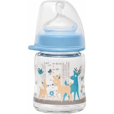 Nip Бебешко стъклено шише NIP - Flow S, 0 м+, 120 ml (4000821350656)
