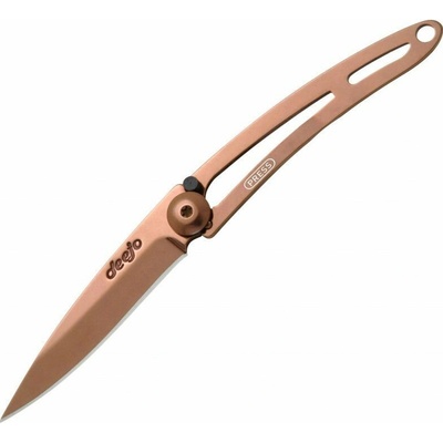 DEEJO 7HN004 MIRROR NAKED COPPER / Ultralehký s lesklým povrchem v barvě červené mědi