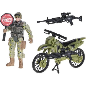 Mikro Войник шарнирно съединен 10см стоящ с аксесоари (41024)