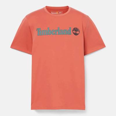 Timberland МЪЖКА ТЕНИСКА linear logo t-shirt for men in light orange - m (tb0a5upqei4)