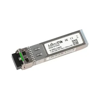 MikroTik Оптичен модул MikroTik S-55DLC80D, 1.25G SFP, SM, 80km, 1550nm, LC, DDM (S-55DLC80D)