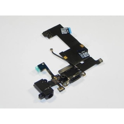Nabíjecí Dock + Audio Jack Connector Flex Black pro Apple iPhone 5
