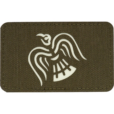 Nášivka M-Tac Raven Flag Laser Cut Glow - olivová-biela