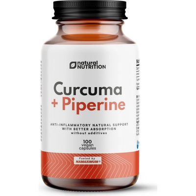 Natural Nutrition Kurkuma + piperín 100 kapsúl