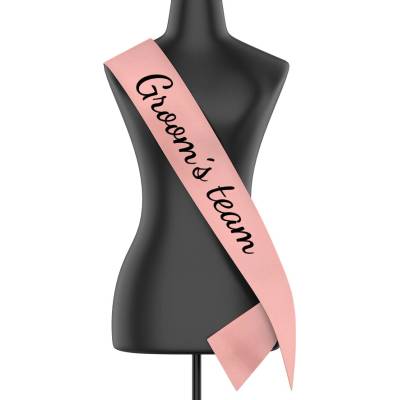 Šerpa Groom´s team Pudrově růžová šířka šerpy 10 8 cm Canvas Šerpa 2517